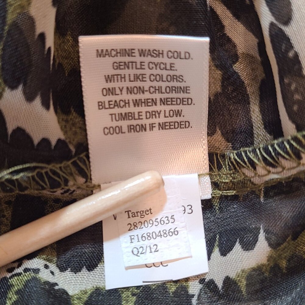 Xhilaration Yellow, Olive, Navy Polka Dot Sleeveless Fit & Flare Dress – Size M - Picture 6 of 14